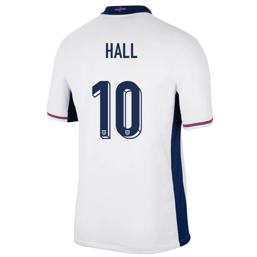Danxen Hombre Camiseta Inglaterra George Hall #10 Blanco 1ª Equipación 24-26 La Camisa