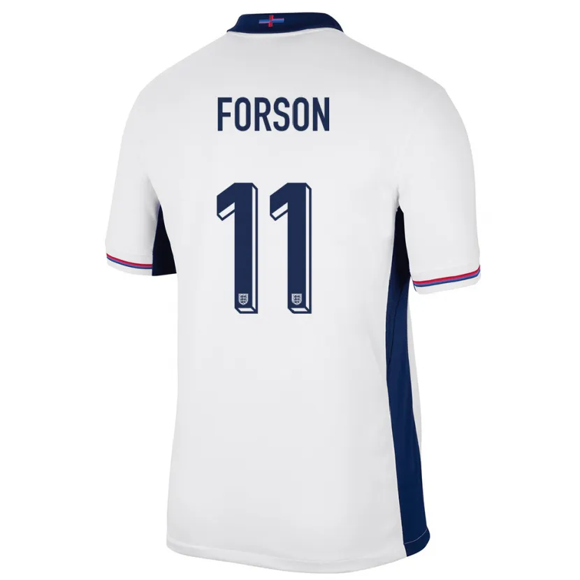 Danxen Hombre Camiseta Inglaterra Omari Forson #11 Blanco 1ª Equipación 24-26 La Camisa
