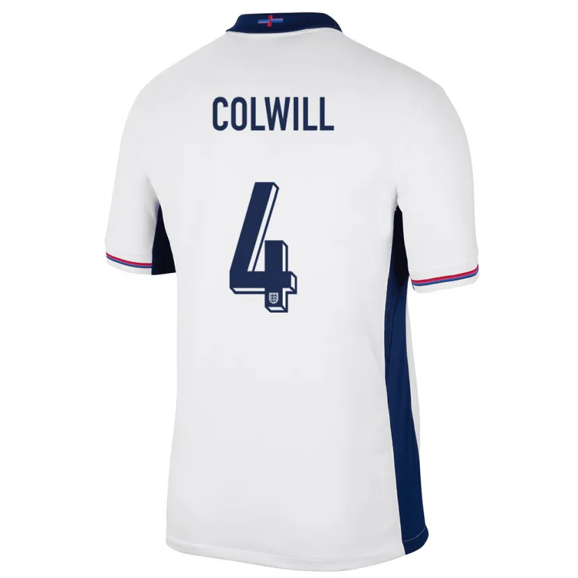 Danxen Hombre Camiseta Inglaterra Levi Colwill #4 Blanco 1ª Equipación 24-26 La Camisa