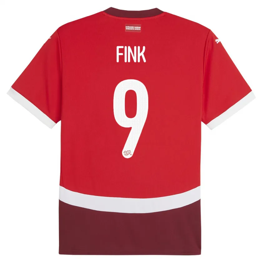 Danxen Hombre Camiseta Suiza Bradley Fink #9 Rojo 1ª Equipación 24-26 La Camisa