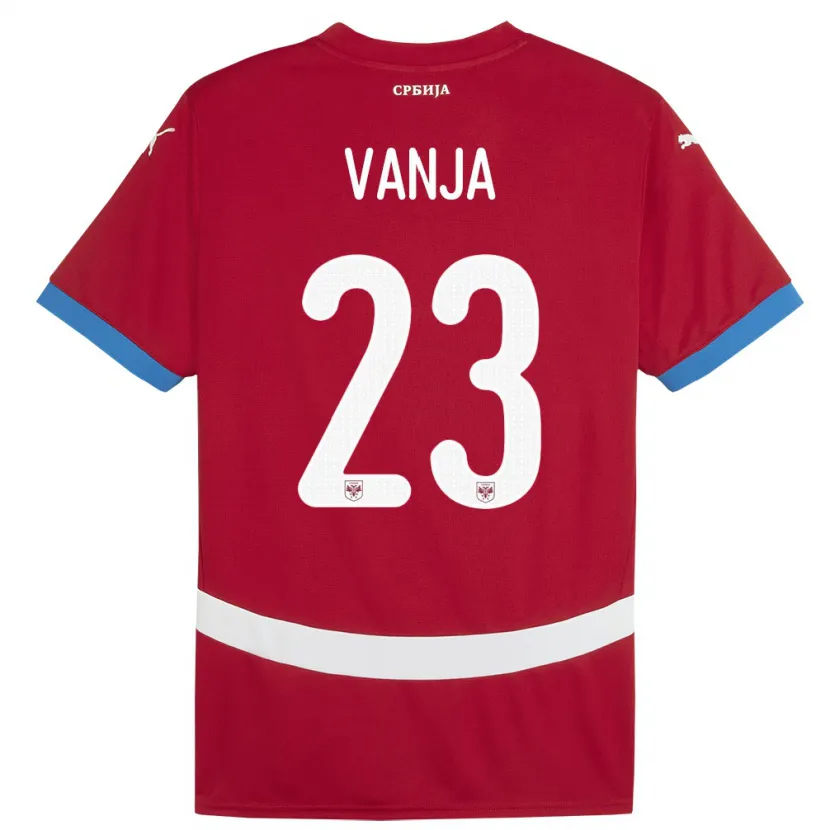 Danxen Hombre Camiseta Serbia Vanja Milinkovic-Savic #23 Rojo 1ª Equipación 24-26 La Camisa