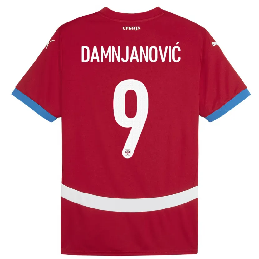 Danxen Hombre Camiseta Serbia Jovana Damnjanovic #9 Rojo 1ª Equipación 24-26 La Camisa
