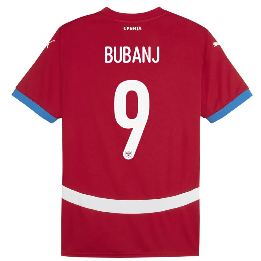 Danxen Hombre Camiseta Serbia Mateja Bubanj #9 Rojo 1ª Equipación 24-26 La Camisa