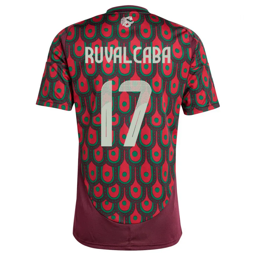 Danxen Hombre Camiseta México Jorge Ruvalcaba #17 Granate 1ª Equipación 24-26 La Camisa