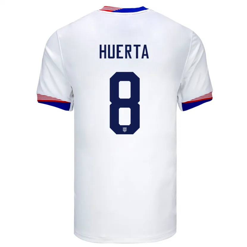 Danxen Hombre Camiseta Estados Unidos Sofia Huerta #8 Blanco 1ª Equipación 24-26 La Camisa