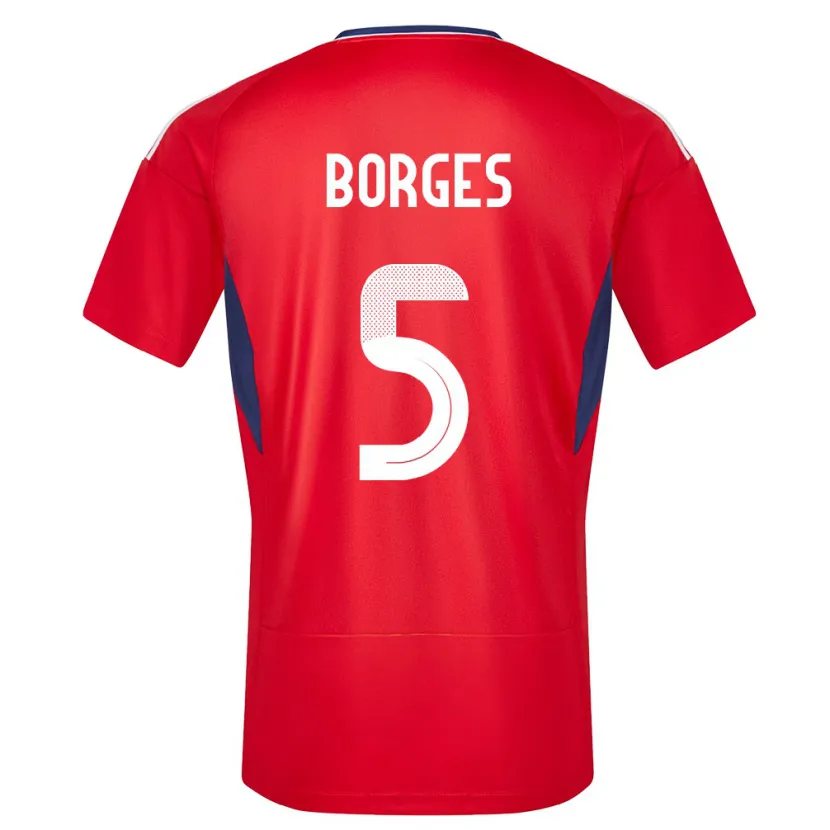 Danxen Hombre Camiseta Costa Rica Celso Borges #5 Rojo 1ª Equipación 24-26 La Camisa