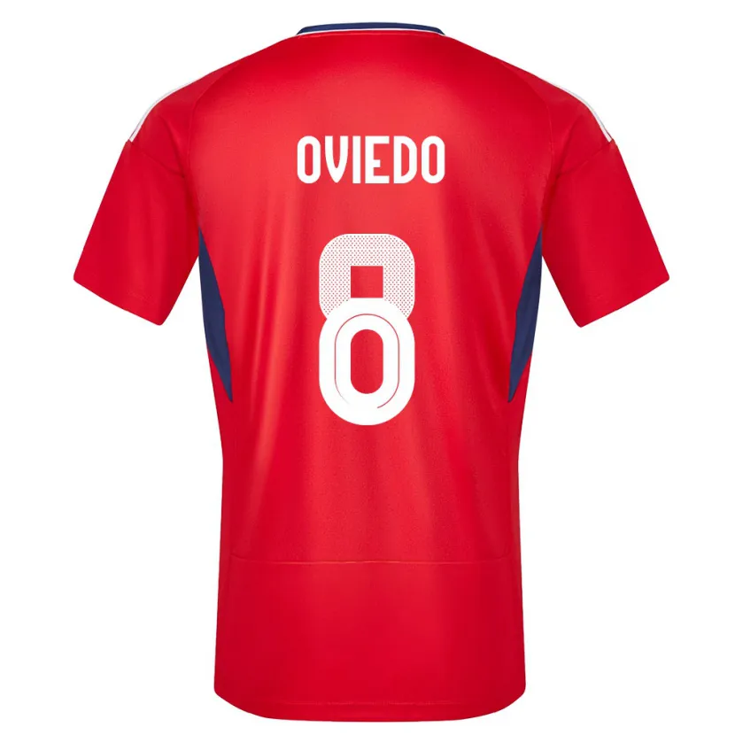 Danxen Hombre Camiseta Costa Rica Bryan Oviedo #8 Rojo 1ª Equipación 24-26 La Camisa