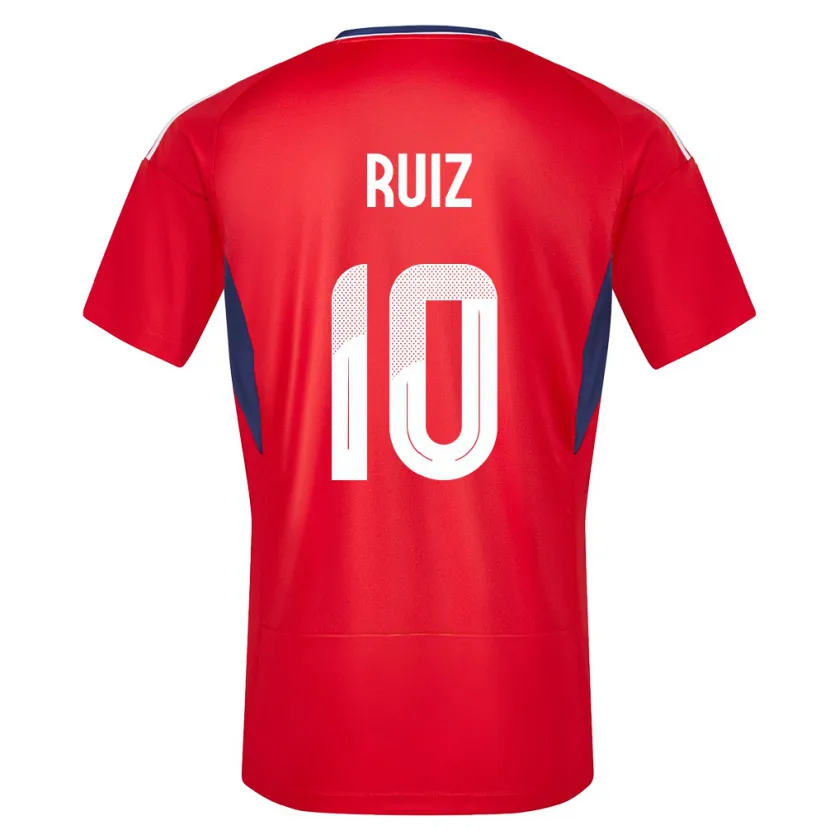 Danxen Hombre Camiseta Costa Rica Bryan Ruiz #10 Rojo 1ª Equipación 24-26 La Camisa