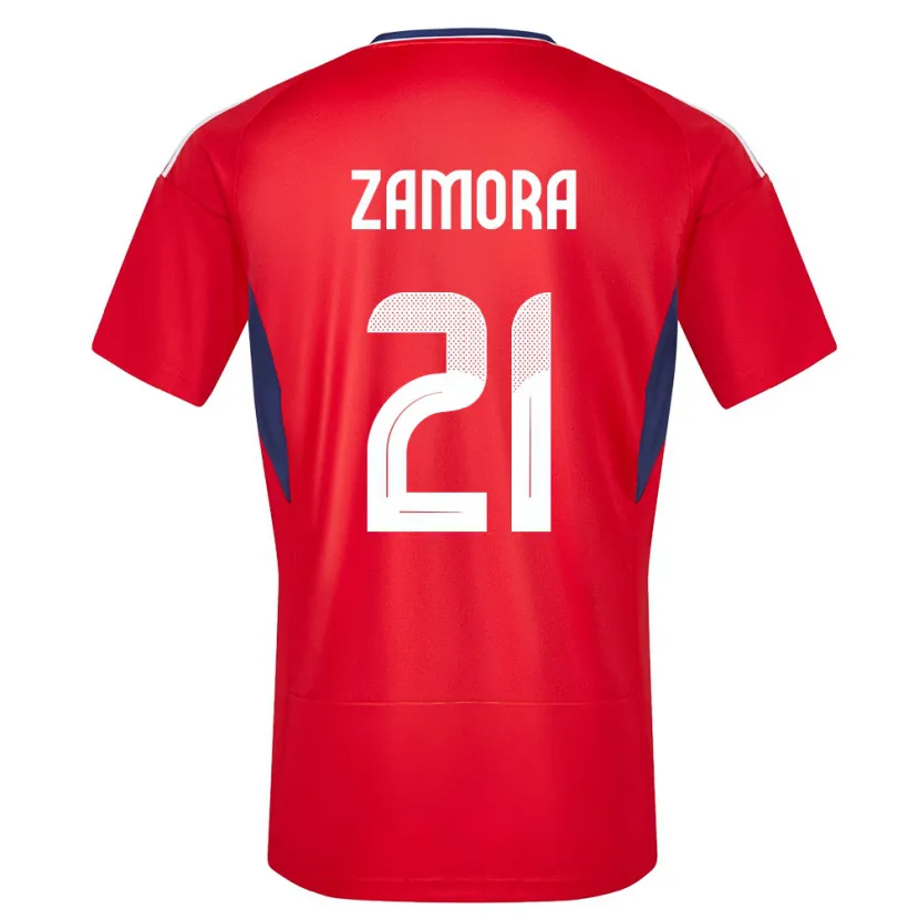 Danxen Hombre Camiseta Costa Rica Alvaro Zamora #21 Rojo 1ª Equipación 24-26 La Camisa
