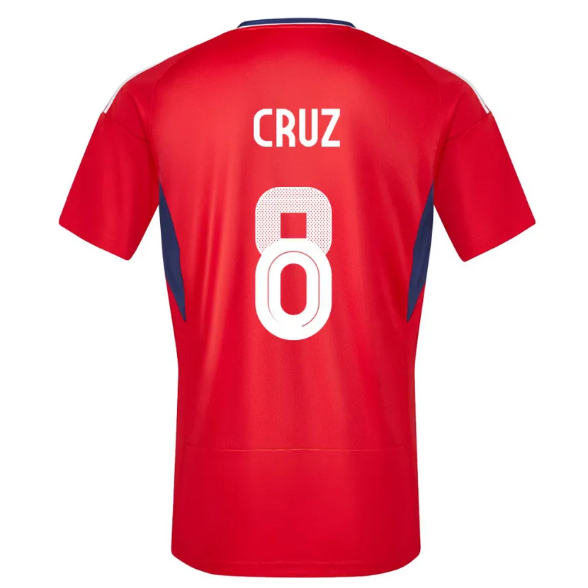 Danxen Hombre Camiseta Costa Rica Daniela Cruz #8 Rojo 1ª Equipación 24-26 La Camisa
