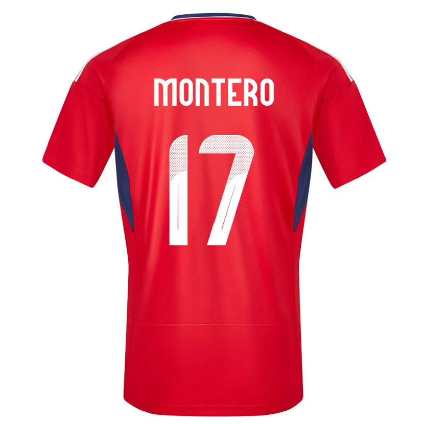 Danxen Hombre Camiseta Costa Rica Michelle Montero #17 Rojo 1ª Equipación 24-26 La Camisa