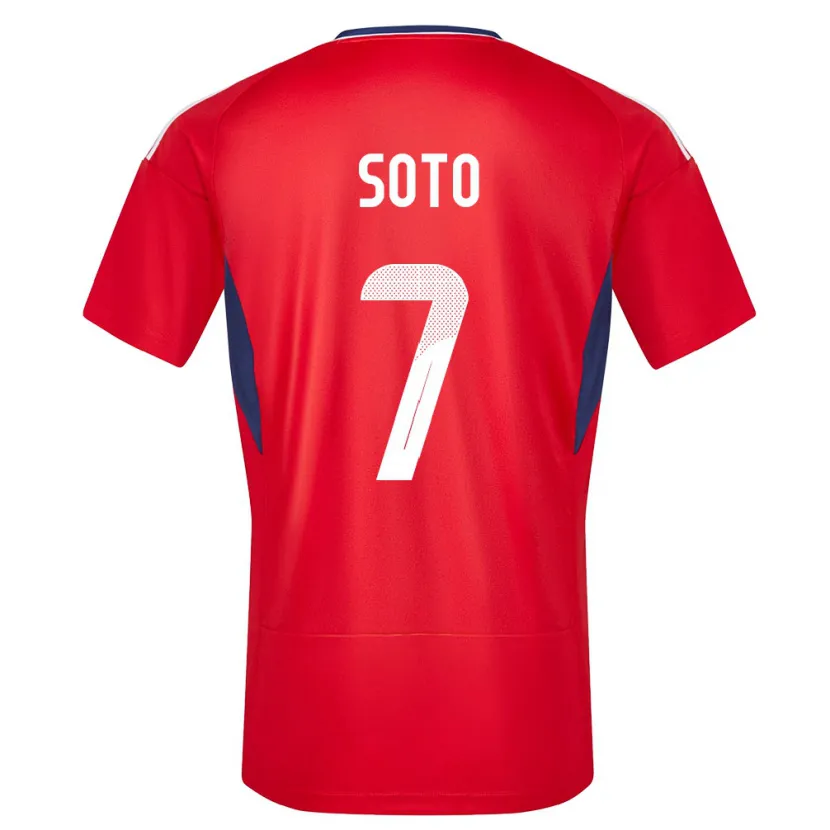 Danxen Hombre Camiseta Costa Rica Andrey Soto #7 Rojo 1ª Equipación 24-26 La Camisa