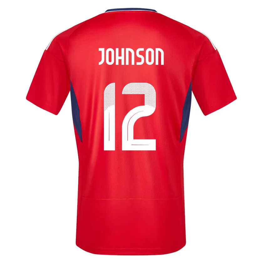 Danxen Hombre Camiseta Costa Rica Shawn Johnson #12 Rojo 1ª Equipación 24-26 La Camisa