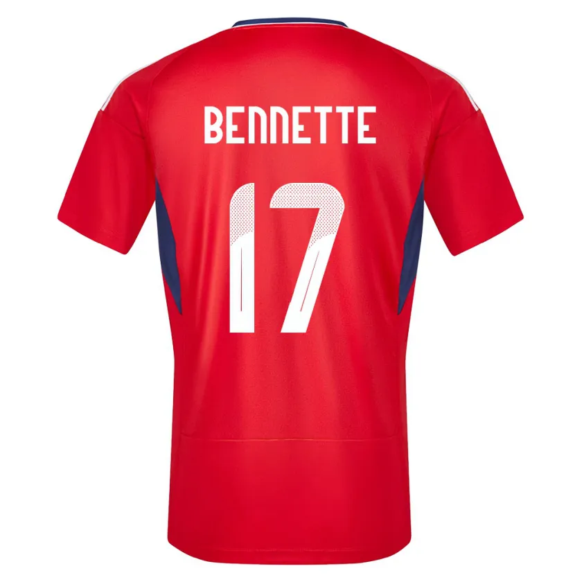Danxen Hombre Camiseta Costa Rica Jewison Bennette #17 Rojo 1ª Equipación 24-26 La Camisa