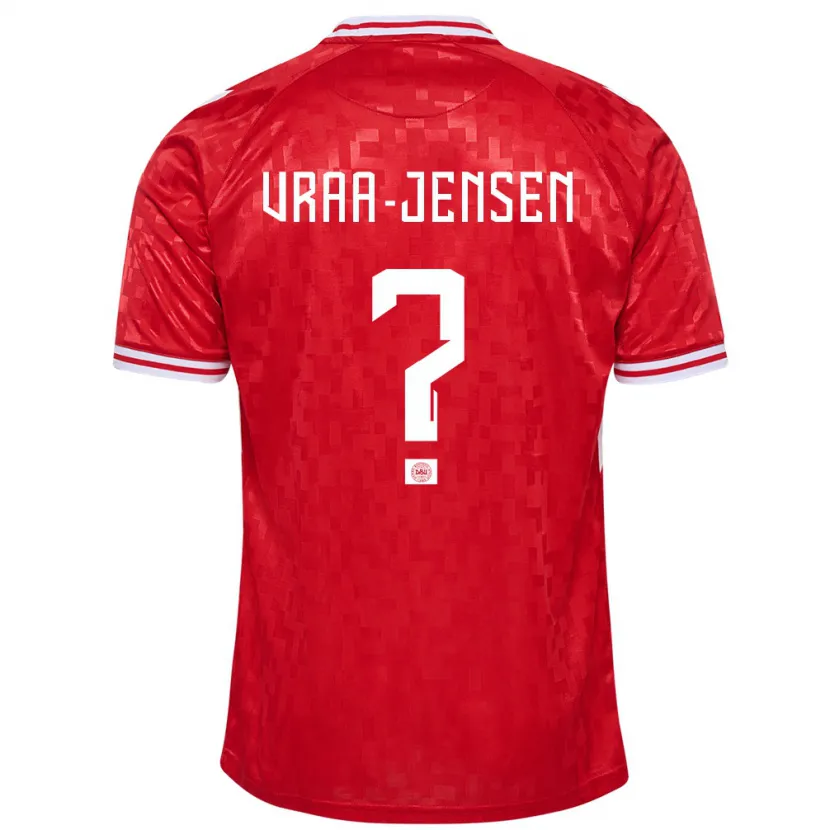 Danxen Hombre Camiseta Dinamarca Ludwig Vraa-Jensen #0 Rojo 1ª Equipación 24-26 La Camisa