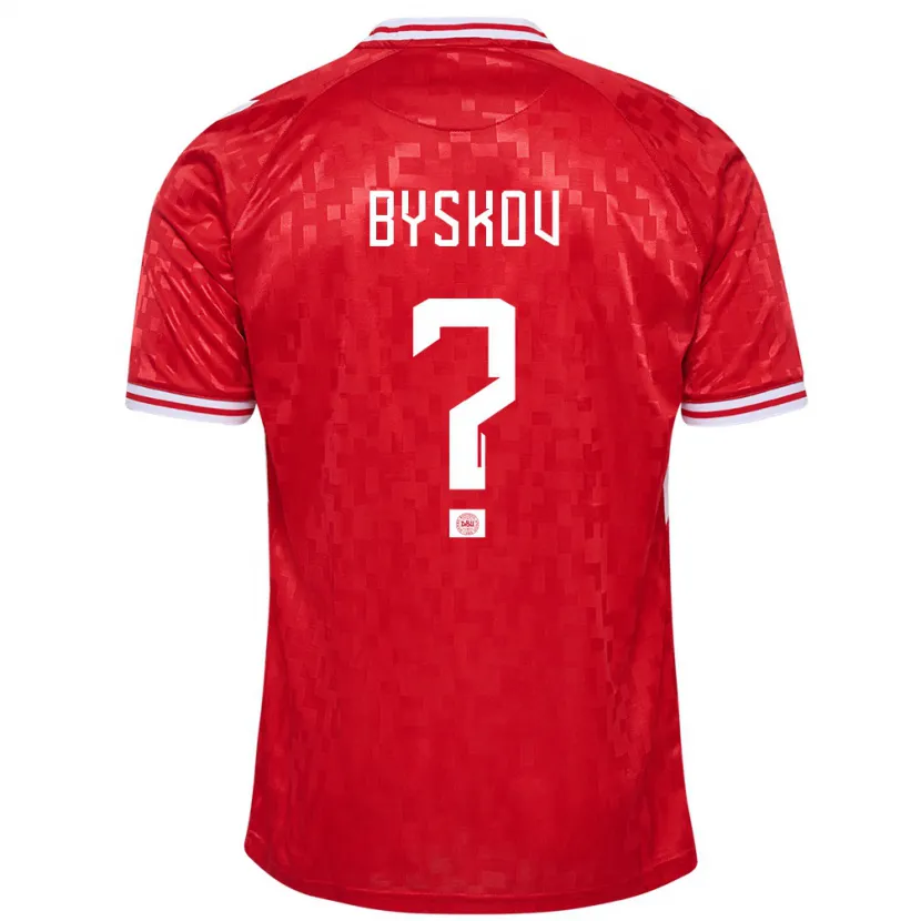 Danxen Hombre Camiseta Dinamarca Valdemar Byskov #0 Rojo 1ª Equipación 24-26 La Camisa