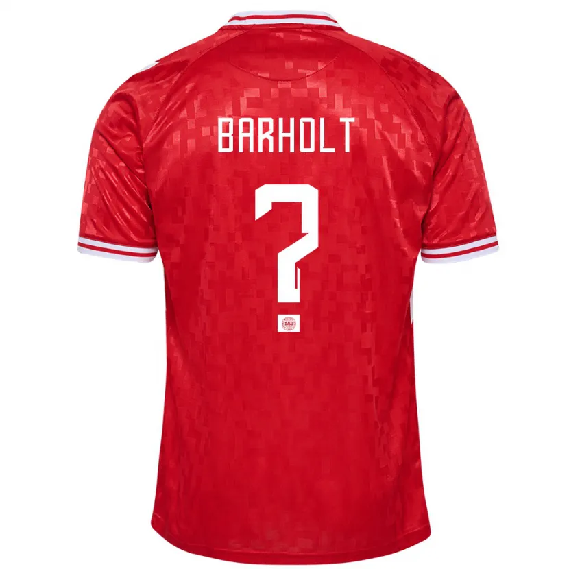 Danxen Hombre Camiseta Dinamarca Noah Barholt #0 Rojo 1ª Equipación 24-26 La Camisa