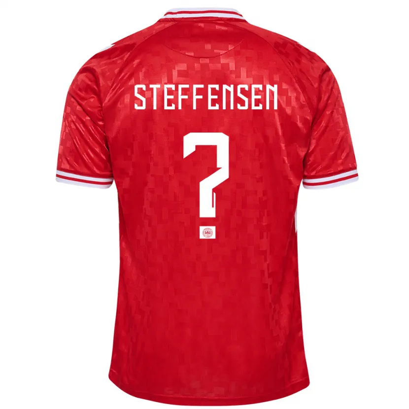 Danxen Hombre Camiseta Dinamarca Mark Steffensen #0 Rojo 1ª Equipación 24-26 La Camisa