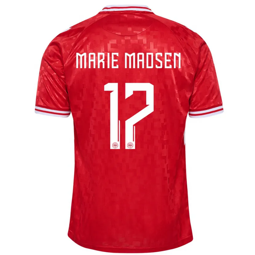 Danxen Hombre Camiseta Dinamarca Rikke Marie Madsen #17 Rojo 1ª Equipación 24-26 La Camisa