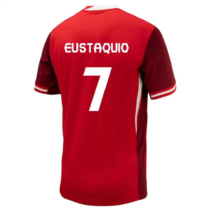 Danxen Hombre Camiseta Canadá Stephen Eustáquio #7 Rojo 1ª Equipación 24-26 La Camisa