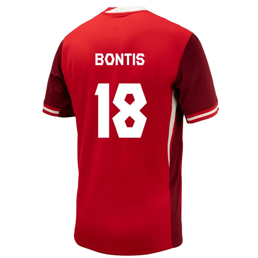 Danxen Hombre Camiseta Canadá Dino Bontis #18 Rojo 1ª Equipación 24-26 La Camisa