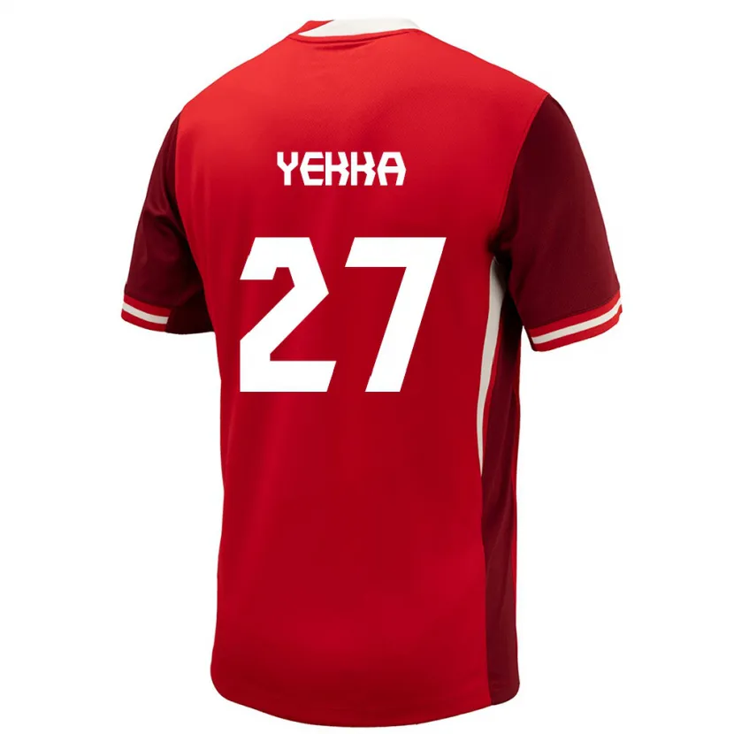 Danxen Hombre Camiseta Canadá Sura Yekka #27 Rojo 1ª Equipación 24-26 La Camisa