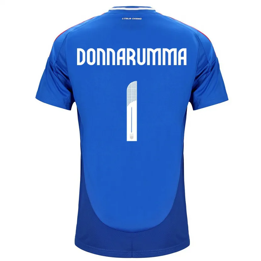 Danxen Hombre Camiseta Italia Gianluigi Donnarumma #1 Azul 1ª Equipación 24-26 La Camisa