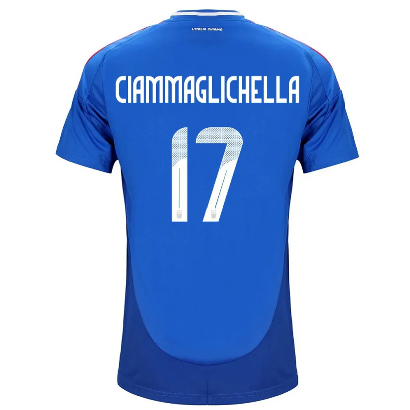 Danxen Hombre Camiseta Italia Aaron Ciammaglichella #17 Azul 1ª Equipación 24-26 La Camisa