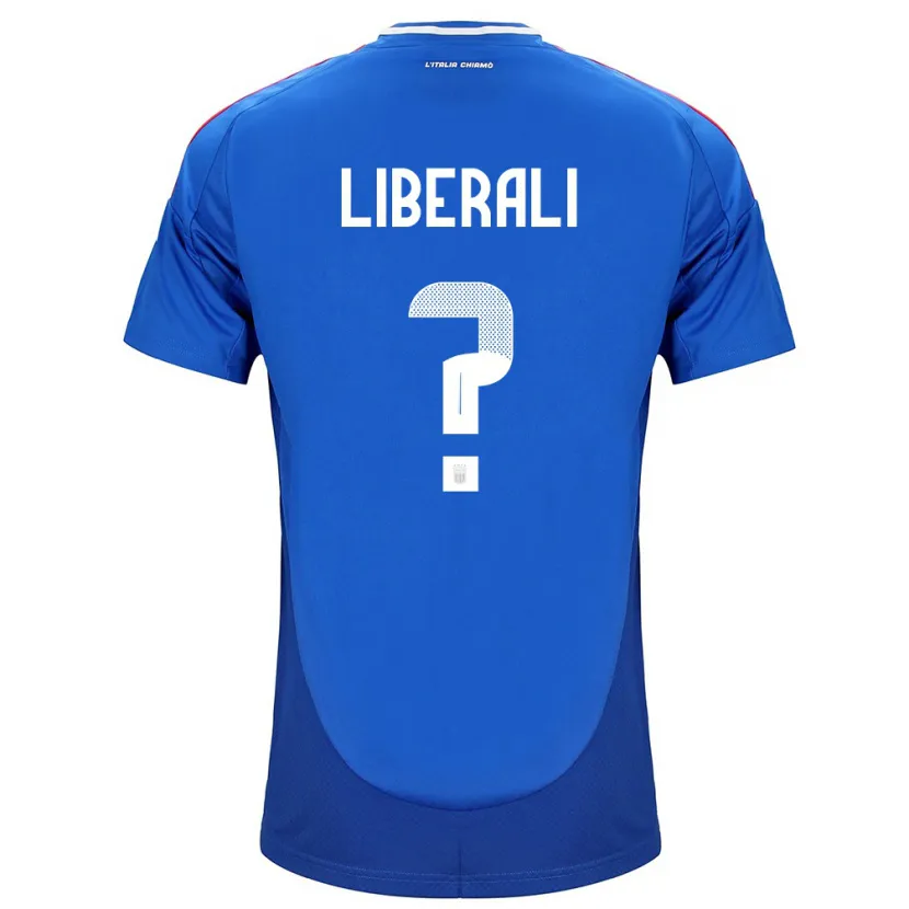 Danxen Hombre Camiseta Italia Mattia Liberali #0 Azul 1ª Equipación 24-26 La Camisa