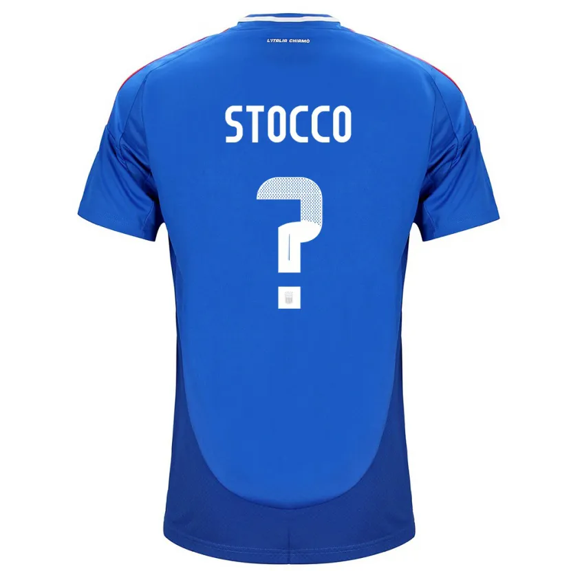 Danxen Hombre Camiseta Italia Pietro Stocco #0 Azul 1ª Equipación 24-26 La Camisa