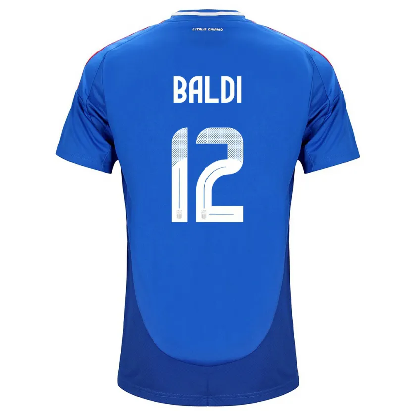 Danxen Hombre Camiseta Italia Rachele Baldi #12 Azul 1ª Equipación 24-26 La Camisa