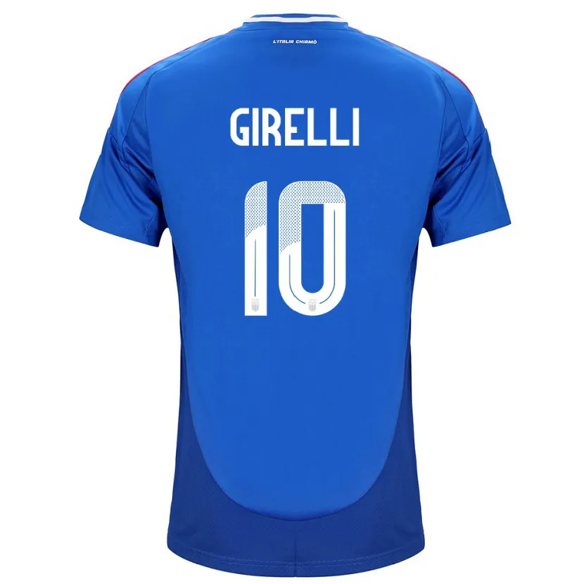 Danxen Hombre Camiseta Italia Cristiana Girelli #10 Azul 1ª Equipación 24-26 La Camisa