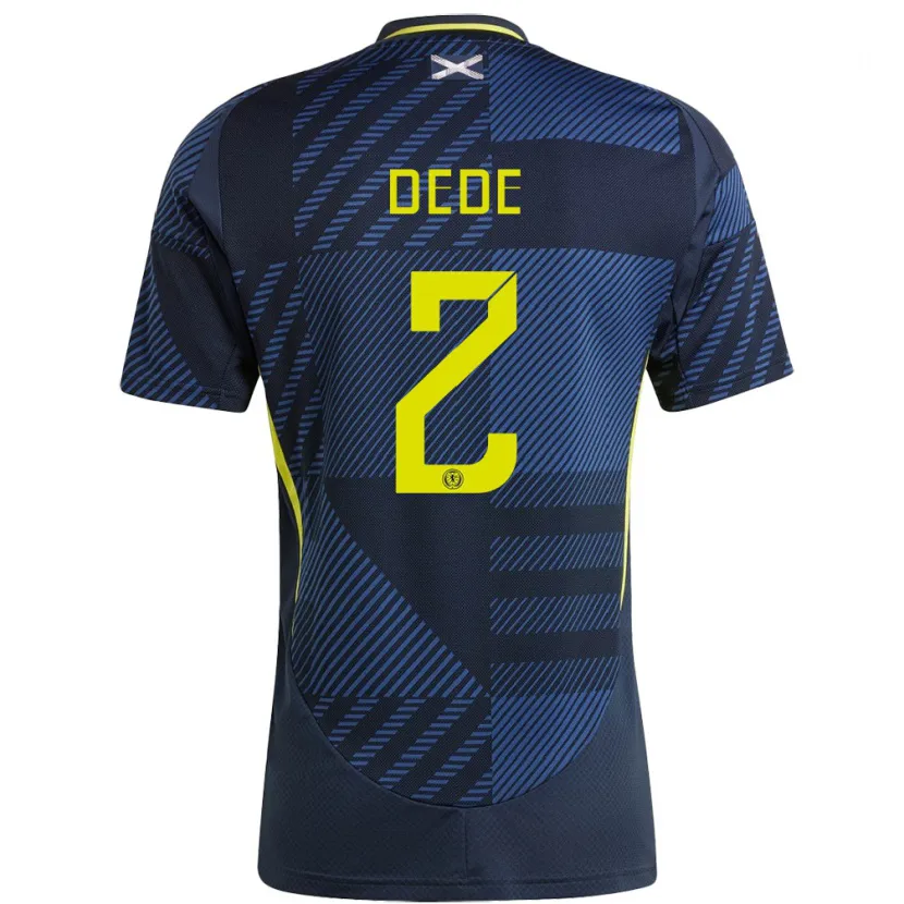 Danxen Hombre Camiseta Escocia Josh Dede #2 Azul Oscuro 1ª Equipación 24-26 La Camisa