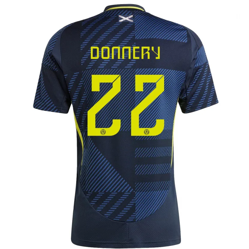 Danxen Hombre Camiseta Escocia Julian Donnery #22 Azul Oscuro 1ª Equipación 24-26 La Camisa