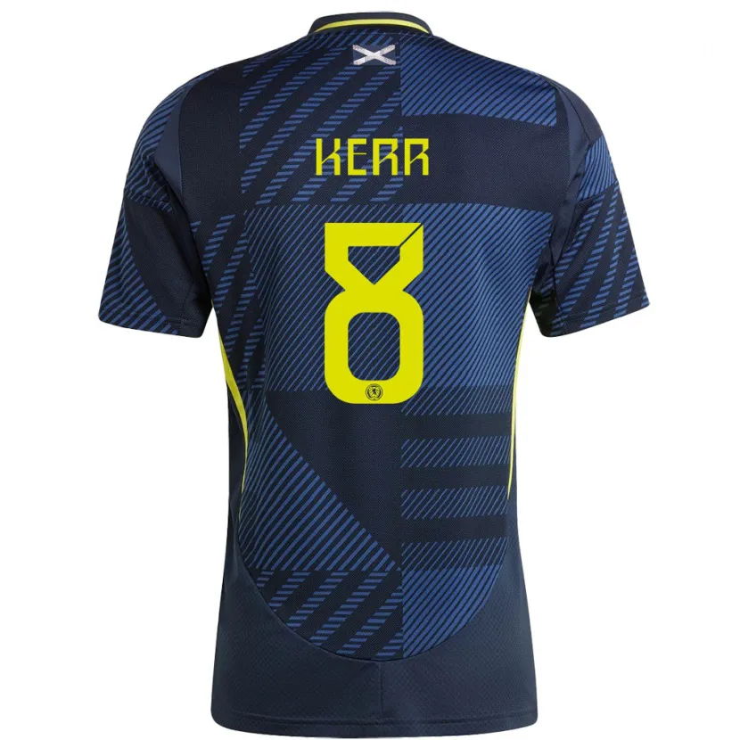 Danxen Hombre Camiseta Escocia Samantha Kerr #8 Azul Oscuro 1ª Equipación 24-26 La Camisa