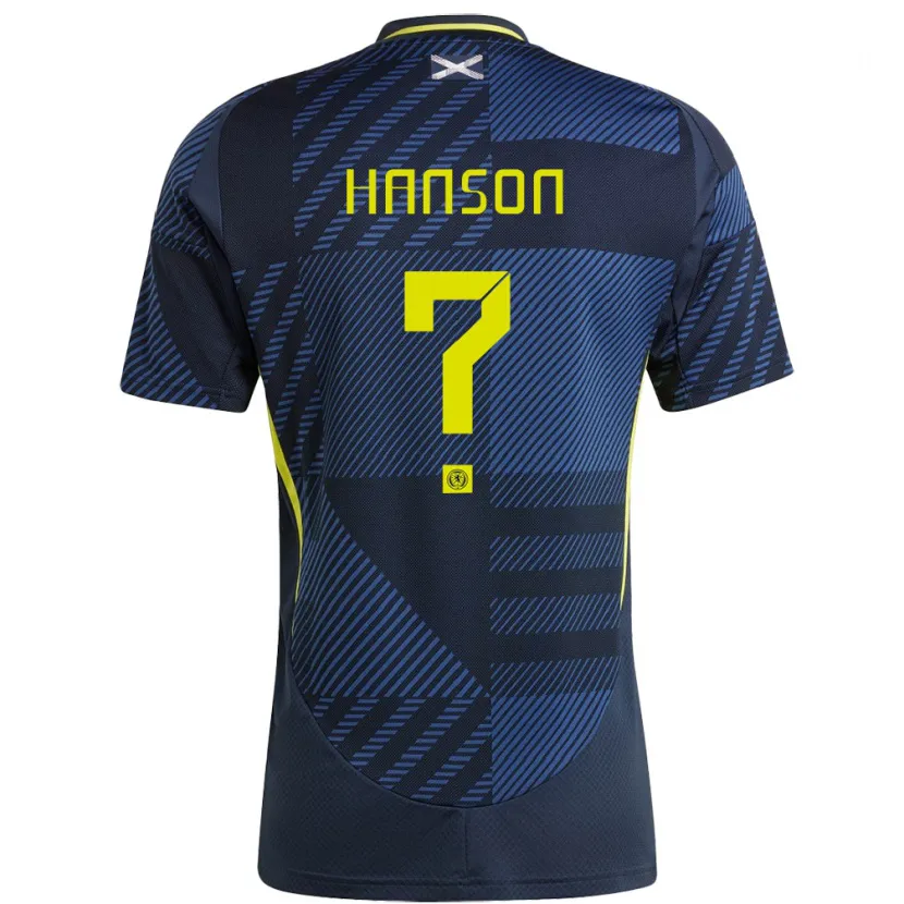 Danxen Hombre Camiseta Escocia Kirsty Hanson #0 Azul Oscuro 1ª Equipación 24-26 La Camisa