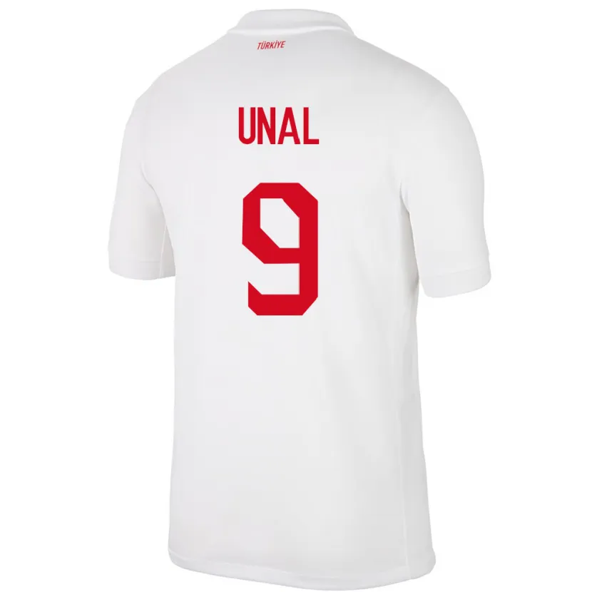 Danxen Hombre Camiseta Turquía Enes Ünal #9 Blanco 1ª Equipación 24-26 La Camisa