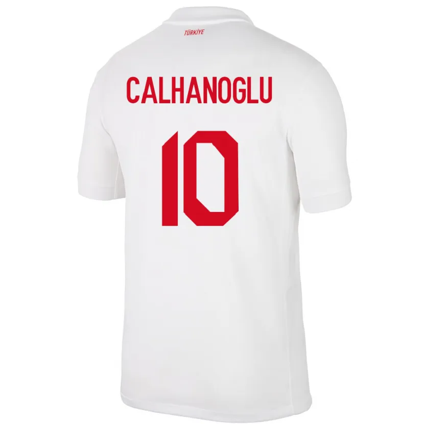 Danxen Hombre Camiseta Turquía Hakan Çalhanoğlu #10 Blanco 1ª Equipación 24-26 La Camisa