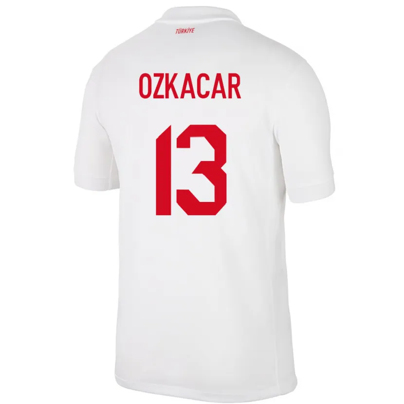 Danxen Hombre Camiseta Turquía Cenk Özkacar #13 Blanco 1ª Equipación 24-26 La Camisa