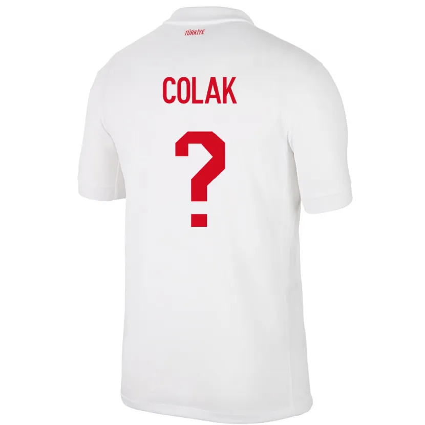 Danxen Hombre Camiseta Turquía Furkan Çolak #0 Blanco 1ª Equipación 24-26 La Camisa