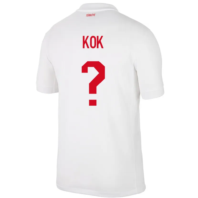 Danxen Hombre Camiseta Turquía Serhan Kök #0 Blanco 1ª Equipación 24-26 La Camisa