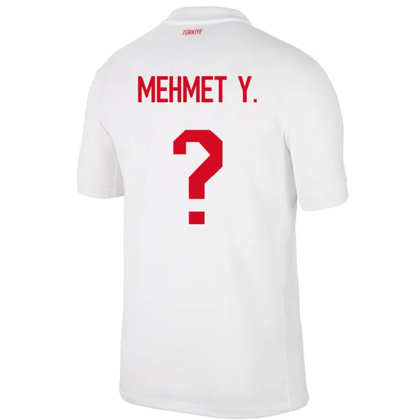 Danxen Hombre Camiseta Turquía Mehmet Yildirim #0 Blanco 1ª Equipación 24-26 La Camisa
