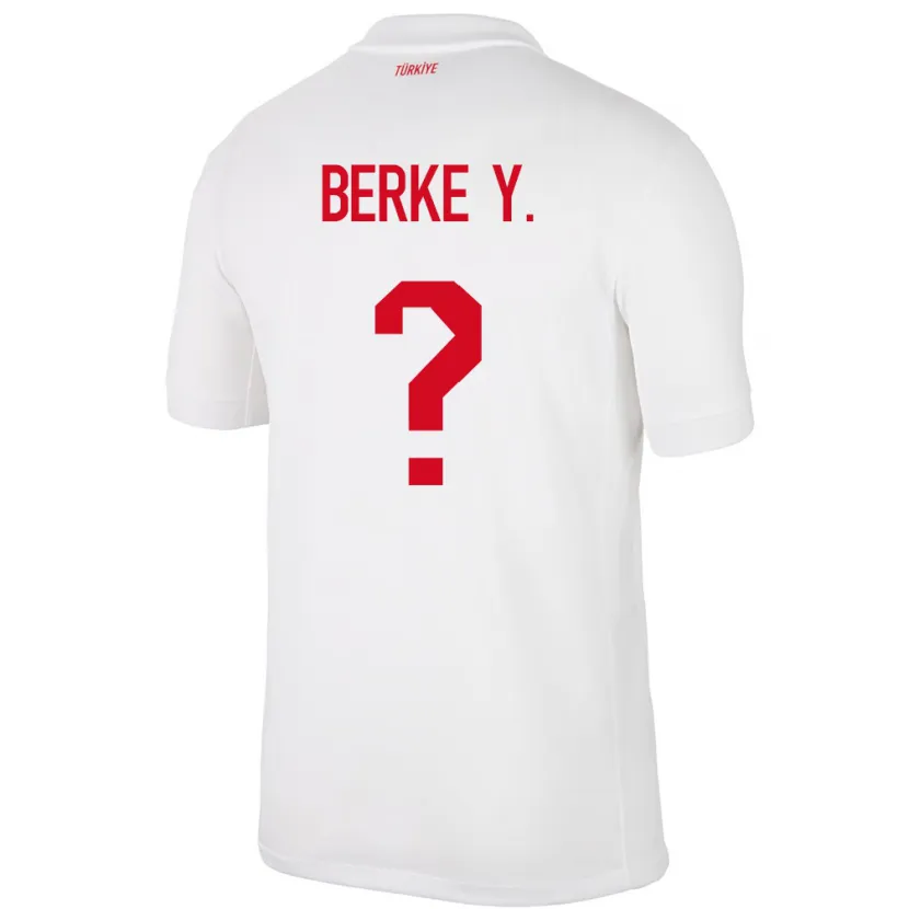 Danxen Hombre Camiseta Turquía Berke Yıldırım #0 Blanco 1ª Equipación 24-26 La Camisa