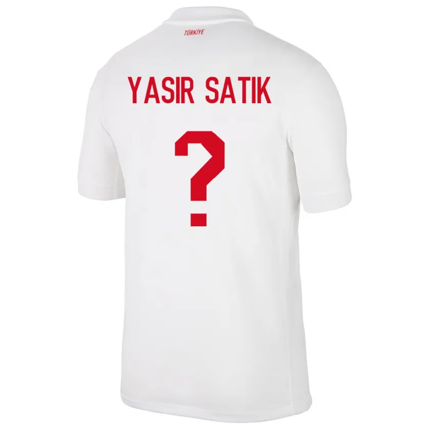 Danxen Hombre Camiseta Turquía Üveys Yasir Satık #0 Blanco 1ª Equipación 24-26 La Camisa