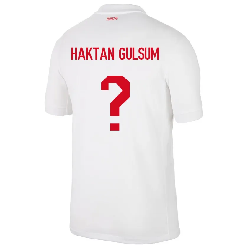 Danxen Hombre Camiseta Turquía Ayaz Haktan Gülsüm #0 Blanco 1ª Equipación 24-26 La Camisa