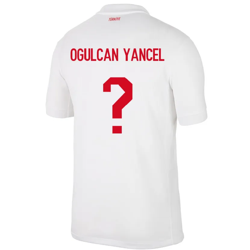 Danxen Hombre Camiseta Turquía Necati Oğulcan Yançel #0 Blanco 1ª Equipación 24-26 La Camisa