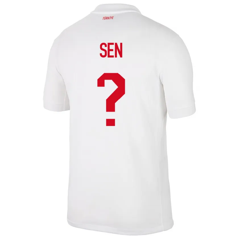 Danxen Hombre Camiseta Turquía Hüseyin Şen #0 Blanco 1ª Equipación 24-26 La Camisa