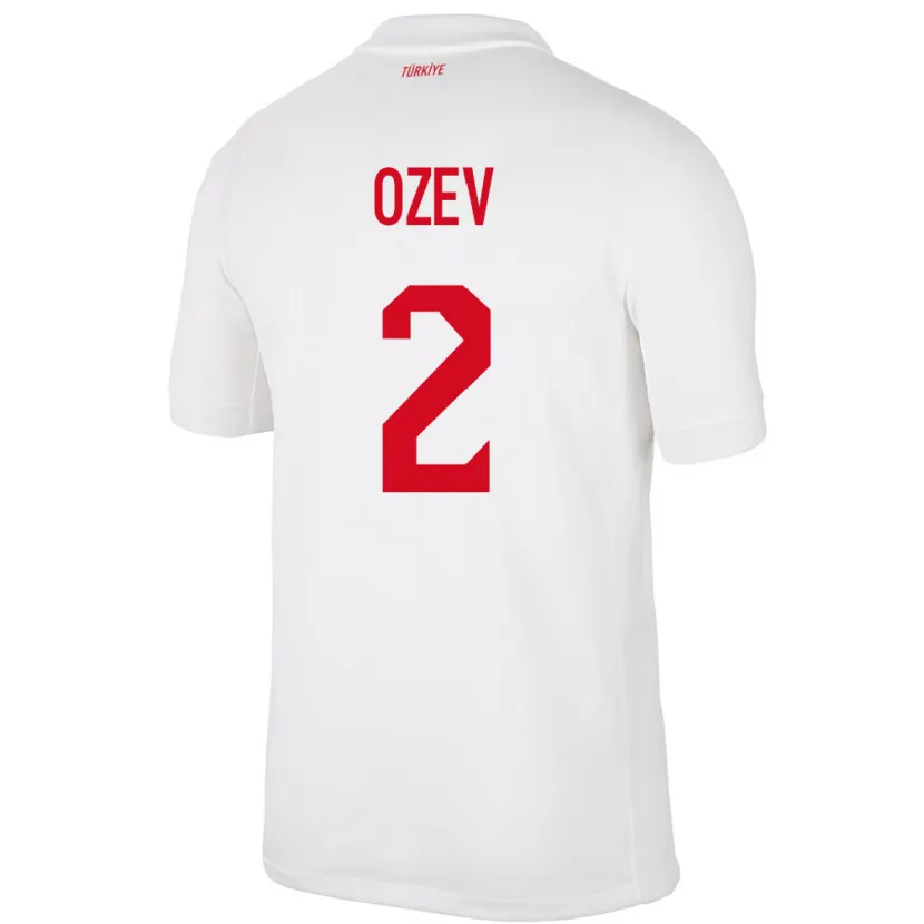 Danxen Hombre Camiseta Turquía Ümran Özev #2 Blanco 1ª Equipación 24-26 La Camisa