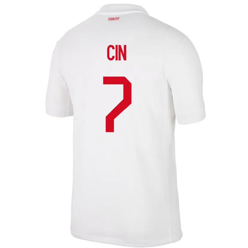 Danxen Hombre Camiseta Turquía Miray Cin #7 Blanco 1ª Equipación 24-26 La Camisa