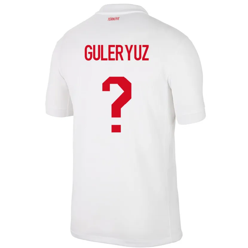 Danxen Hombre Camiseta Turquía Göknur Güleryüz #0 Blanco 1ª Equipación 24-26 La Camisa